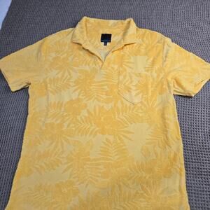 Lords Of Harlech Men's Yellow Johnny Farm Floral Towel Polo Size XXL‎ #201